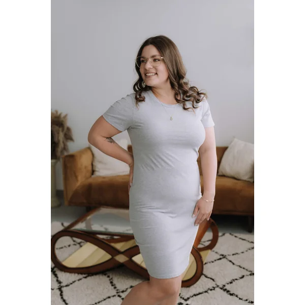 Robe INTRIGUE - gris pâle mix