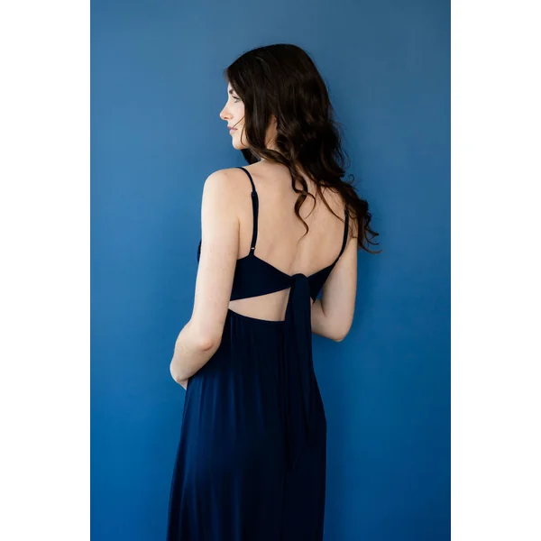 Robe longue ADÉLAÏDE - marine