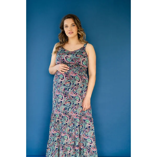 Robe longue ASTRID - coraux tropicaux