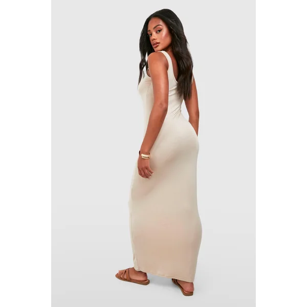 Robe Longue Basique À Encolure Dégagée Petite