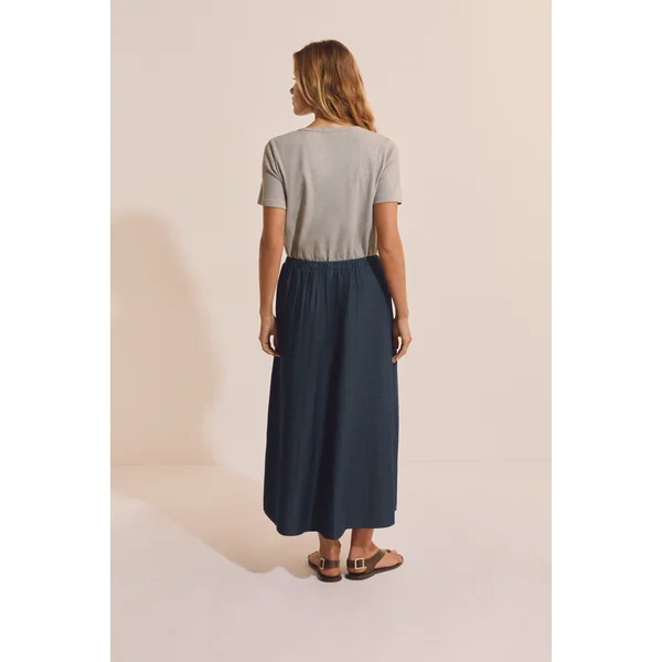 Robe longue bicolore en coton