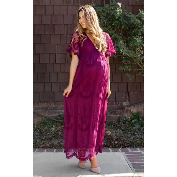 Robe Longue Dentelle Grossesse