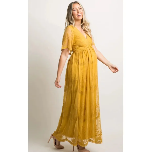 Robe Longue Dentelle Grossesse