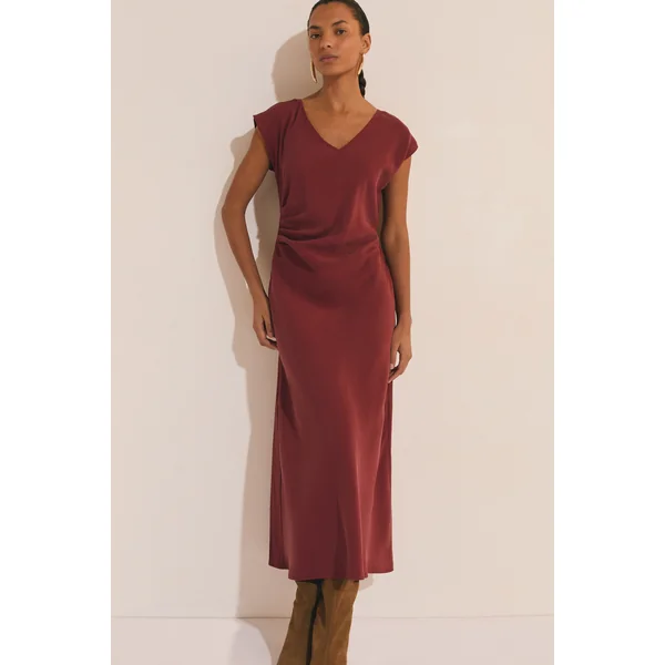 Robe longue détail drappé