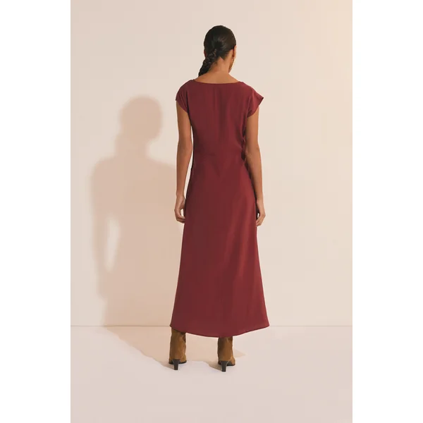 Robe longue détail drappé