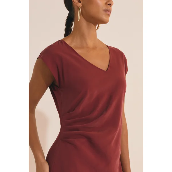 Robe longue détail drappé