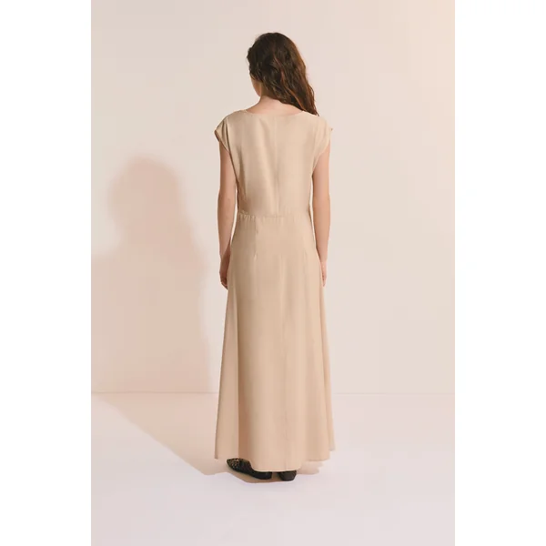 Robe longue détail drappé
