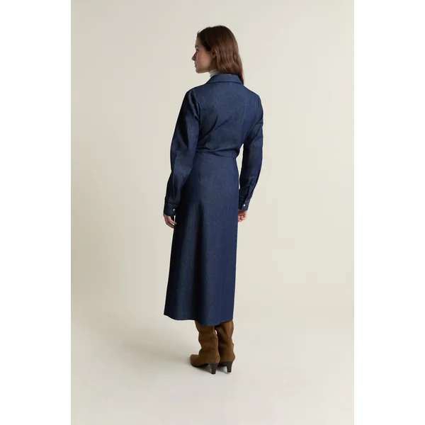 Robe longue en coton cache-coeur