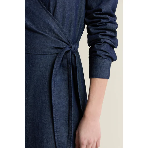 Robe longue en coton cache-coeur