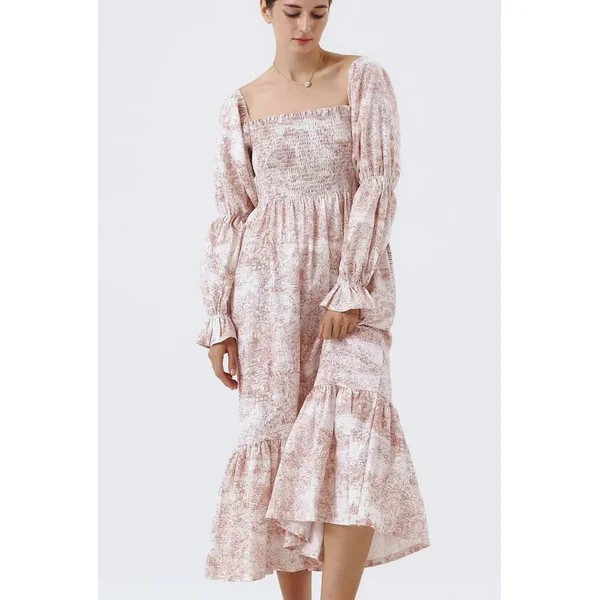 Robe Longue Grossesse Smockee