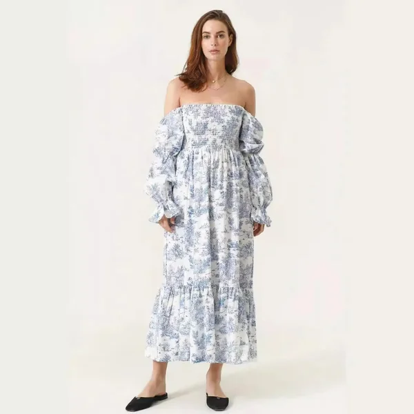 Robe Longue Grossesse Smockee