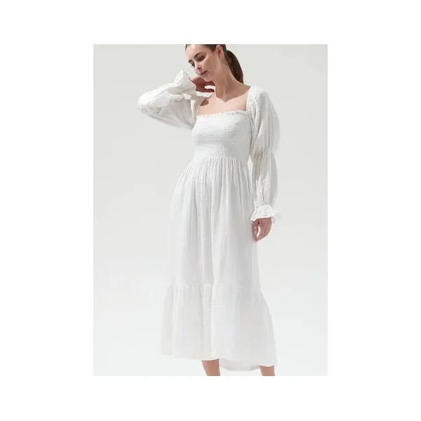 Robe Longue Grossesse Smockee