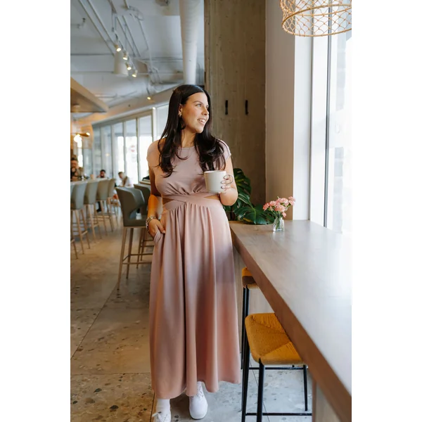 Robe longue JULIET - rose nordique