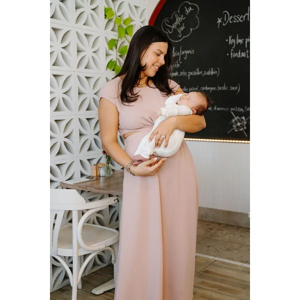 Robe longue JULIET - rose nordique