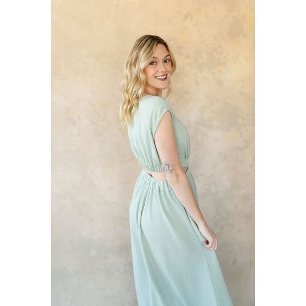 Robe longue JULIET - vert californien