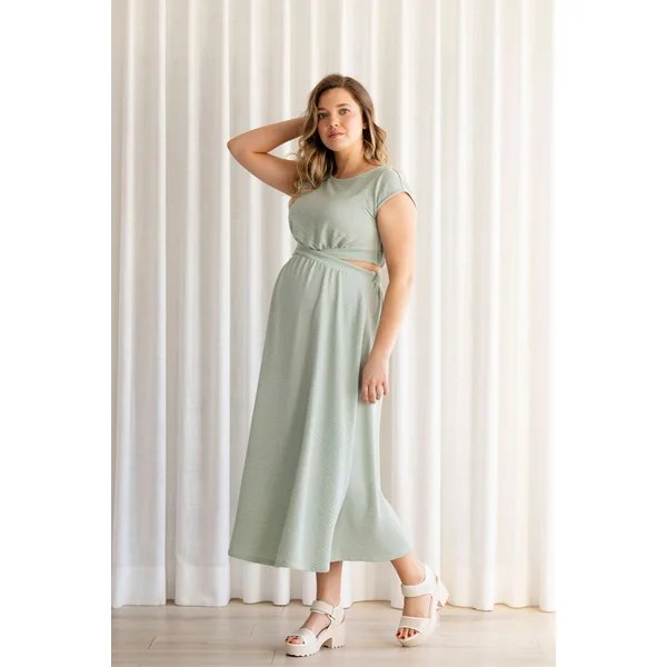 Robe longue JULIET - vert californien