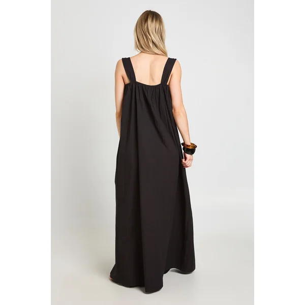 Robe Longue Smock Petite Avec Détail Nœud Devant