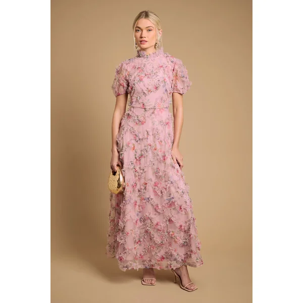 Robe Longue Texturée Imprimée