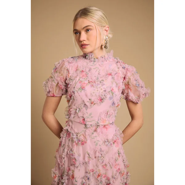 Robe Longue Texturée Imprimée
