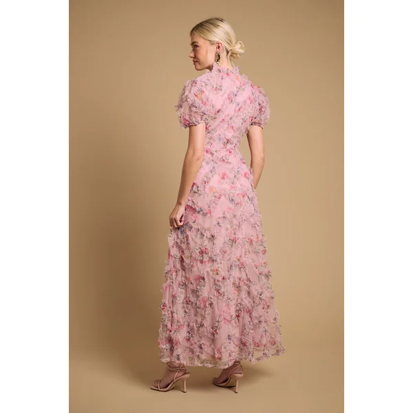Robe Longue Texturée Imprimée