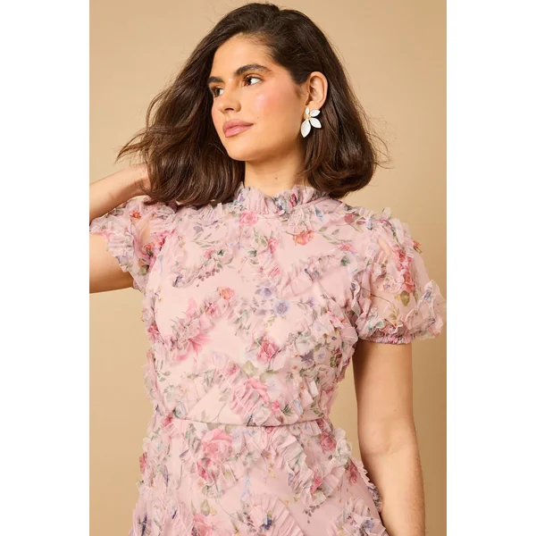 Robe Longue Texturée Imprimée