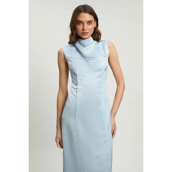 Robe Longue Tissée Sans Manches En Jacquard Petite