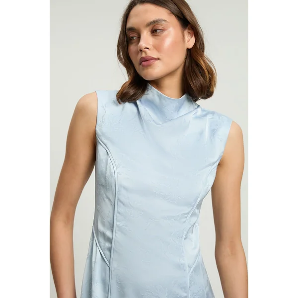 Robe Longue Tissée Sans Manches En Jacquard Petite