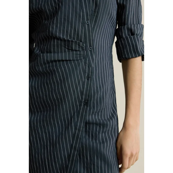 Robe longue à rayures effet cache-coeur