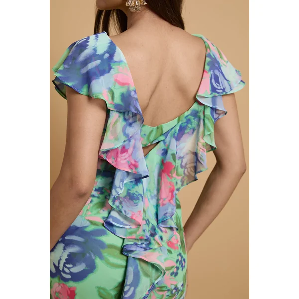Robe Maxi Cascade À Imprimé Floral Orchidée Petite
