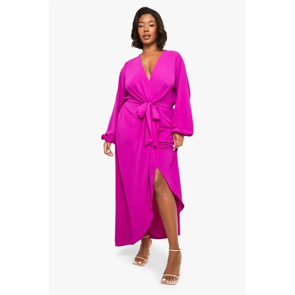 Robe maxi à motif texturé et détails noués