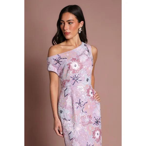 Robe Midi Coast Muse À Sequins Et Épaule Dénudée