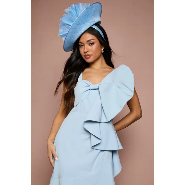 Robe Midi En Crêpe À Nœud Déclaration Petite Lisa Tan