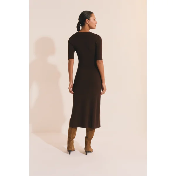 Robe midi en maille fine