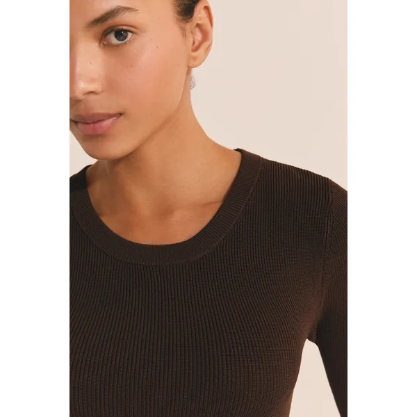Robe midi en maille fine