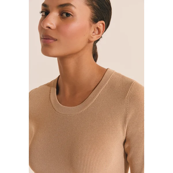 Robe midi en maille fine