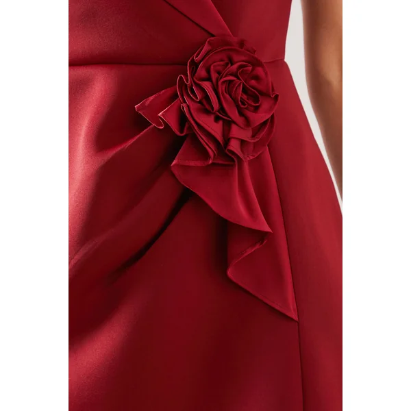 Robe Midi Scuba à Corsage pour Occasions Spéciales