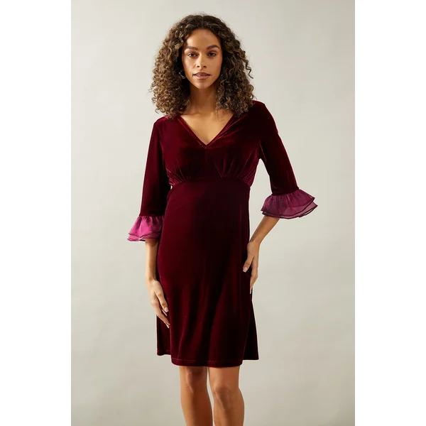 Robe Mini Plissée en Velours pour Occasions Spéciales