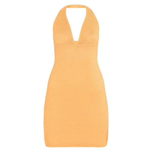 Robe Moulante Texturée À Encolure Plongeante Et Dos Nu
