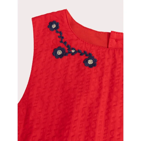 Robe rouge gaufrée - Soins Bébé Naturels & Produits Maman Après Naissance