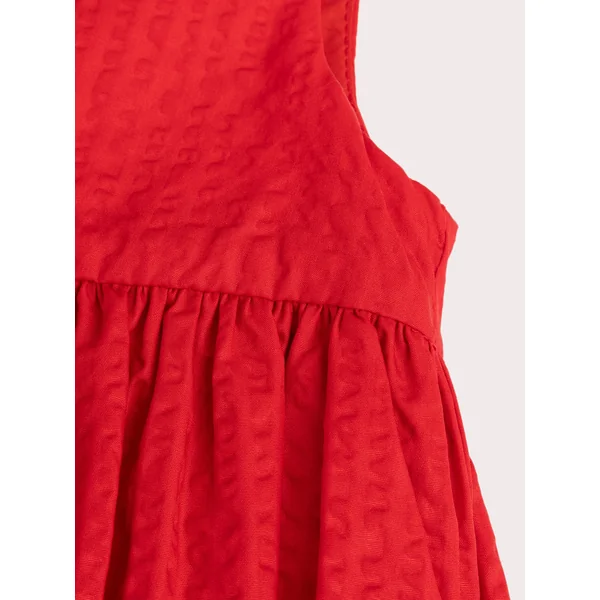 Robe rouge gaufrée - Soins Bébé Naturels & Produits Maman Après Naissance