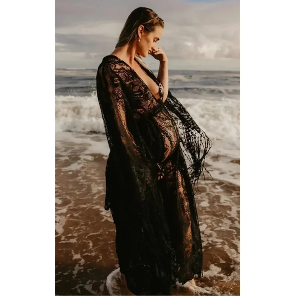 Robe Shooting Grossesse Bohème Dentelle
