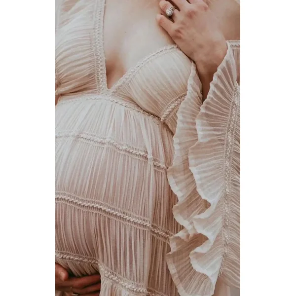 Robe Shooting Grossesse Bohème en Mousseline