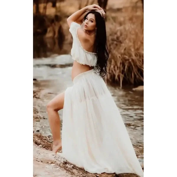 Robe Shooting Grossesse en Mousseline