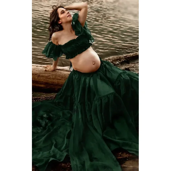 Robe Shooting Grossesse en Mousseline