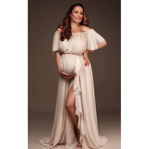 Robe Shooting Grossesse Manches Volantes