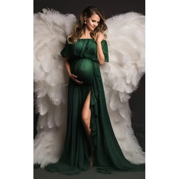 Robe Shooting Grossesse Manches Volantes