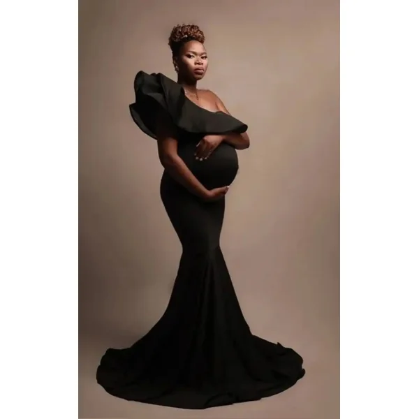 Robe Shooting Grossesse Noir Stretch
