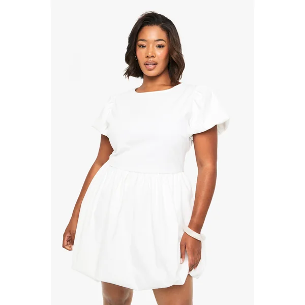 ROBE SKATER TEXTURÉE BOUFFANTE POUR TAILLES PLUS BONDED