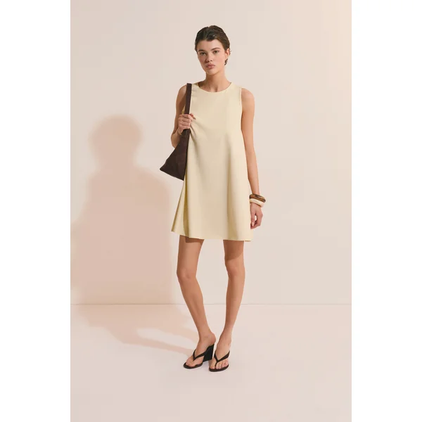 Robe trapèze courte en coton