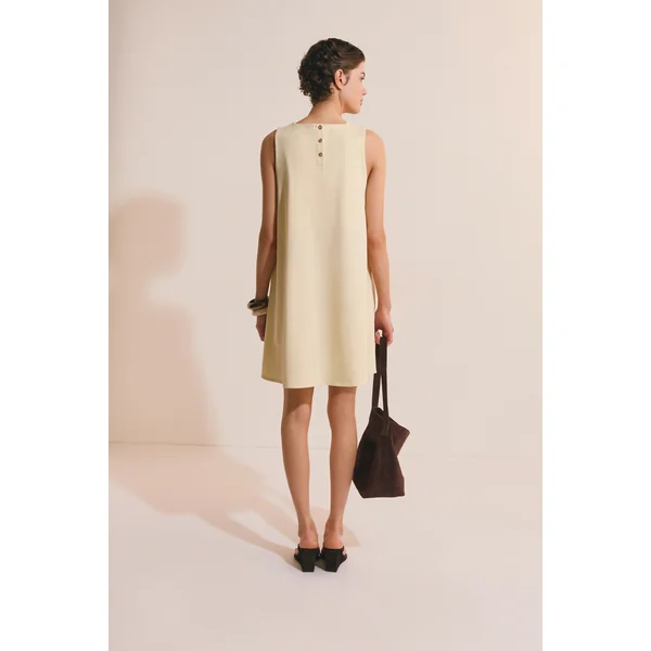 Robe trapèze courte en coton